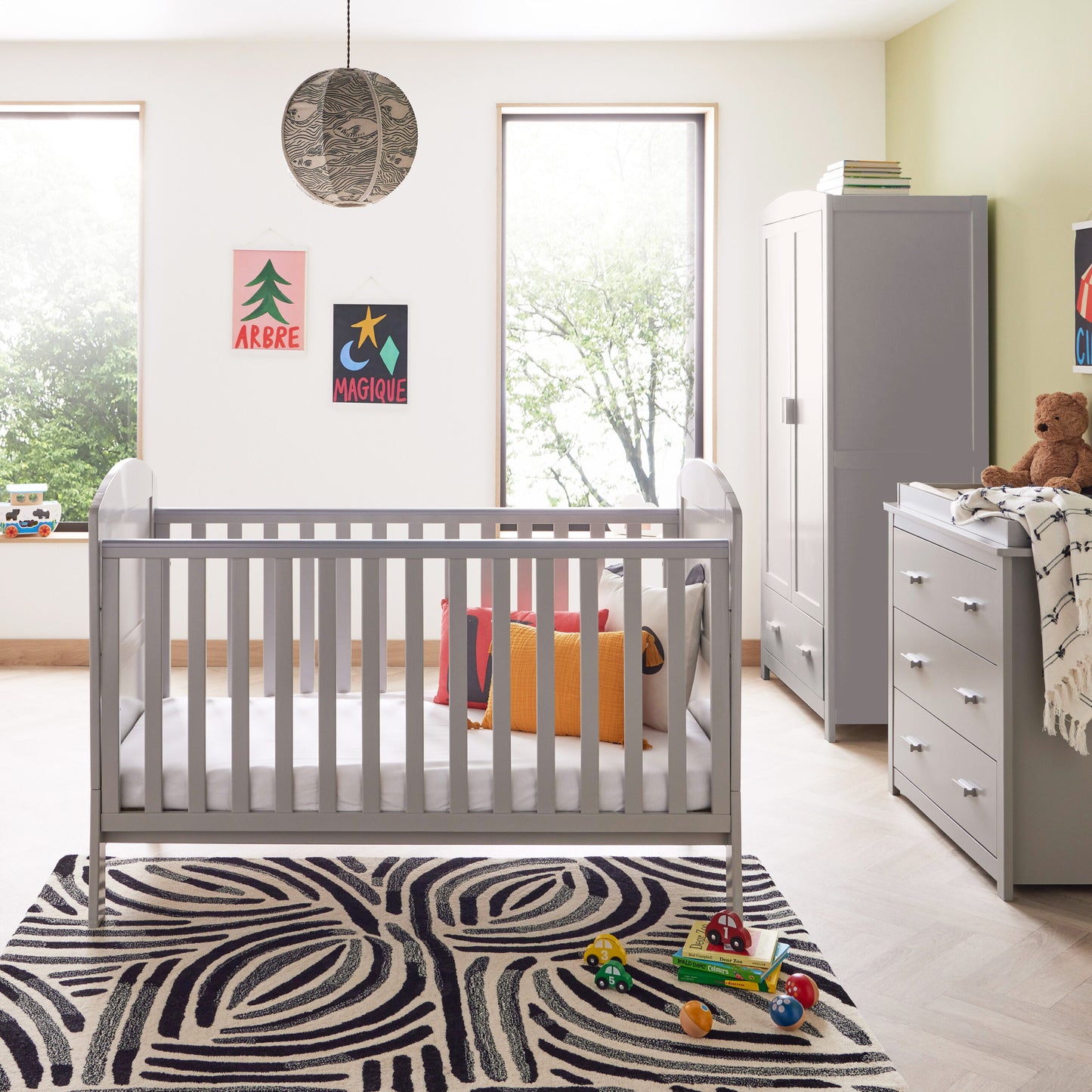Aston 3 Piece Nursery Furniture Set – Grey