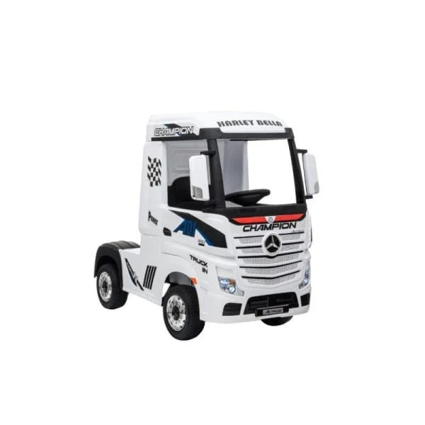 Kids Mercedes Actros Lorry 24v Electric Ride-on Truck with Trailer - White