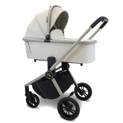 My Babiie MB450i 3-in-1 Travel System with Rotating Car Seat + Base - Ivory