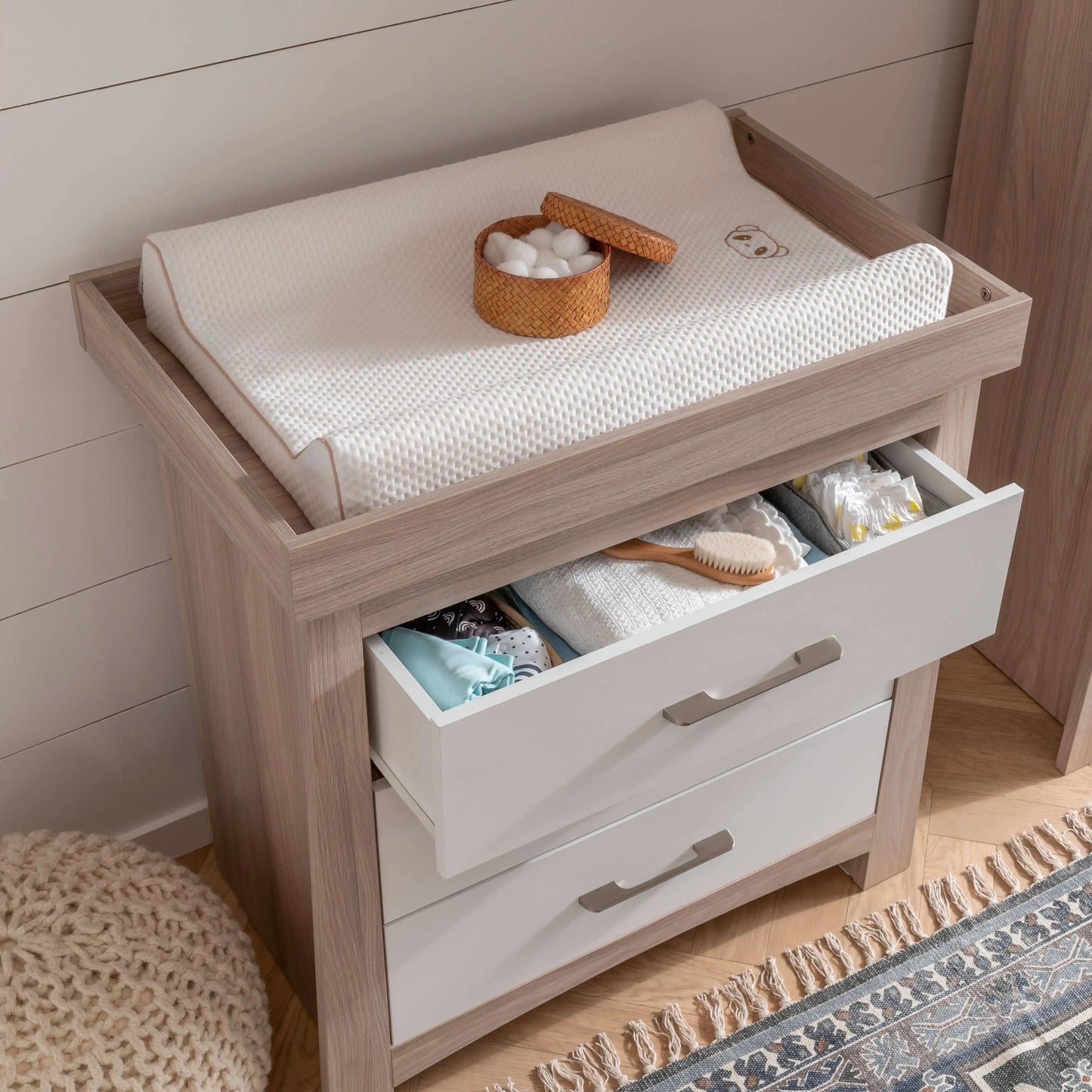 Lana 3 Piece Nursery Furniture Set - Ash & White