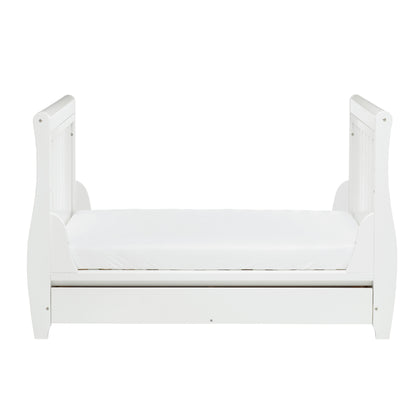 Babymore Stella Sleigh Drop Side Cot Bed