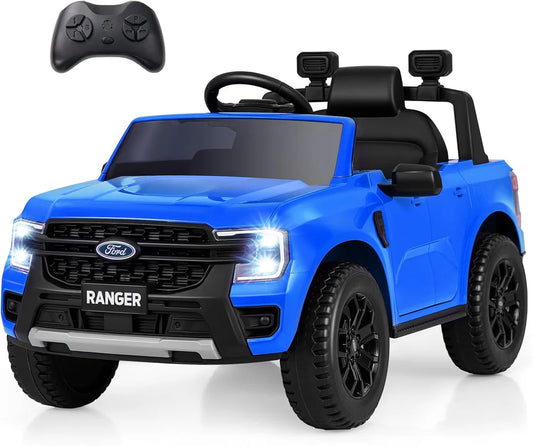 Kids Ride on Ford Ranger 12V Electric Car with Parental Remote - Blue