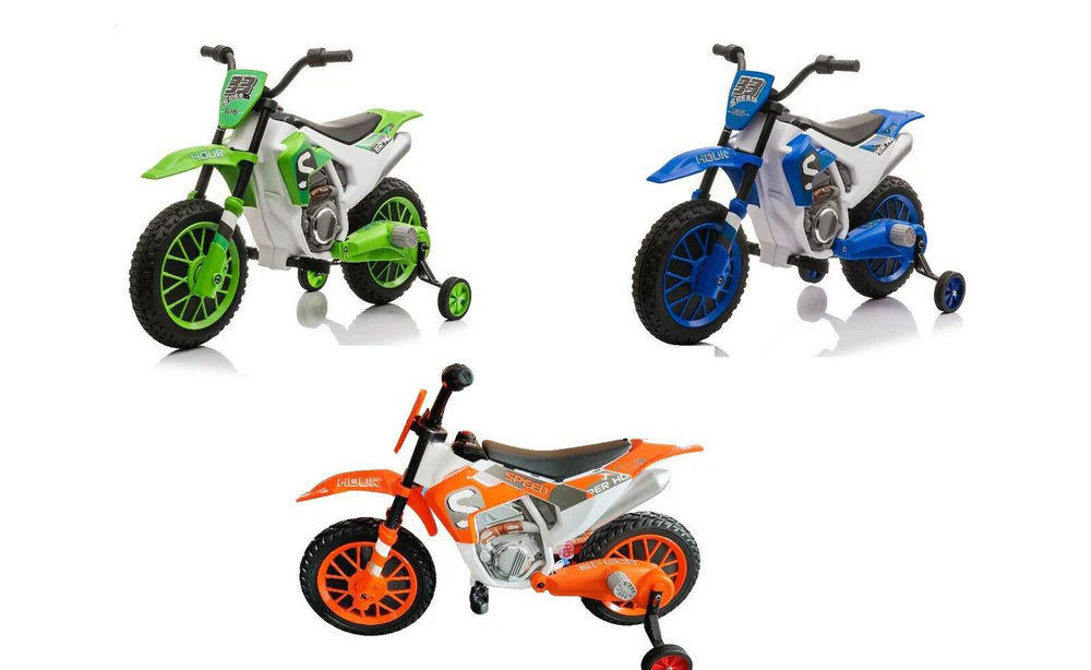 Kids 12v Electric Motorbike with Stabilisers - XMX616 Model