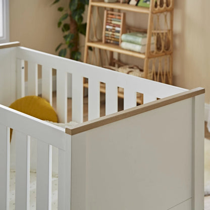 Luna 3 Piece Nursery Furniture Set - White & Oak