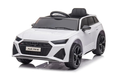 Audi RS6 Kids Ride on Sports Car with MP4 TV - White