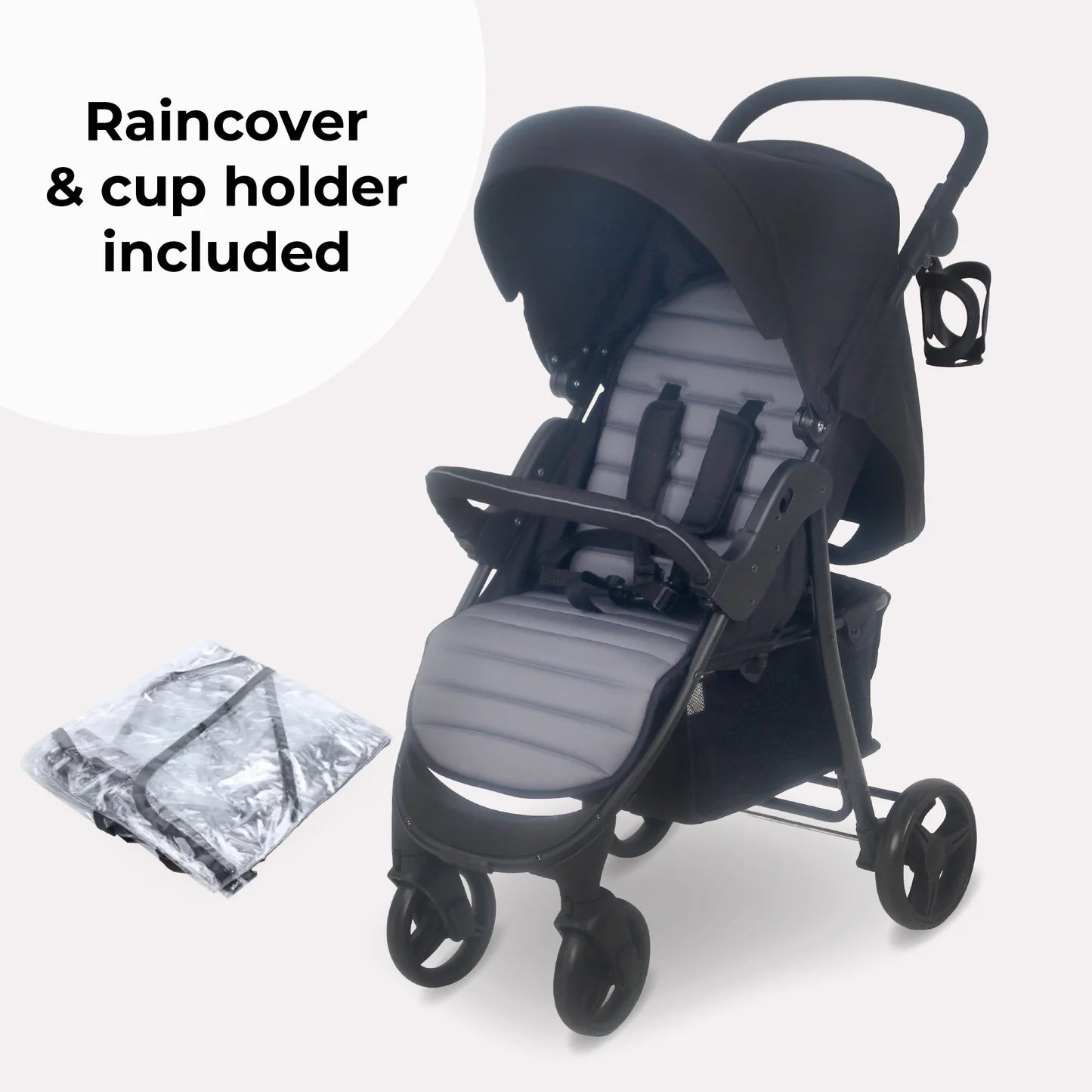 My Babiie MB30 Plus Pushchair - Black / Grey