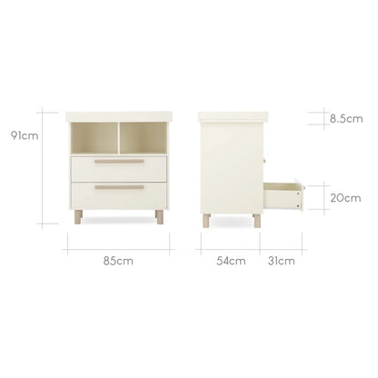 Harper 3 Piece Nursery Furniture Set - Cream & Ash