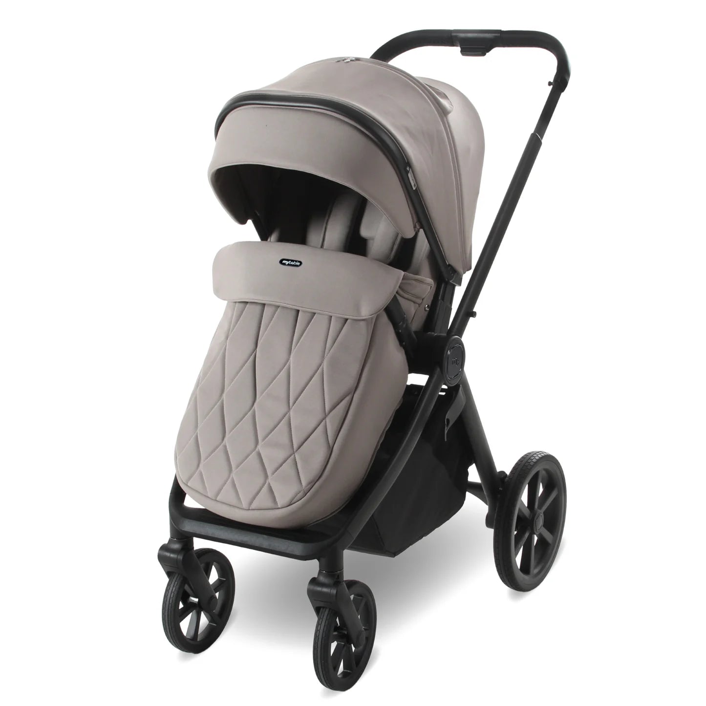 My Babiie MB450 LUXE 3-in-1 Travel System with Rotating Car Seat + Toddler Seat + Base - Mink