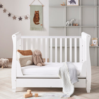 Babymore Eva Sleigh Drop Side Cot Bed