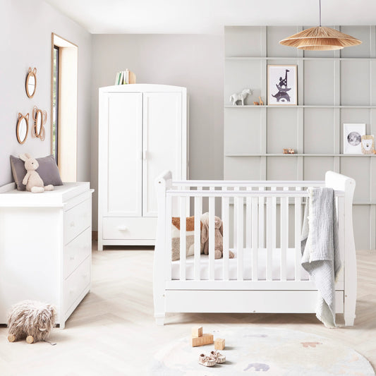 Eva 3 Piece Nursery Furniture Set – White