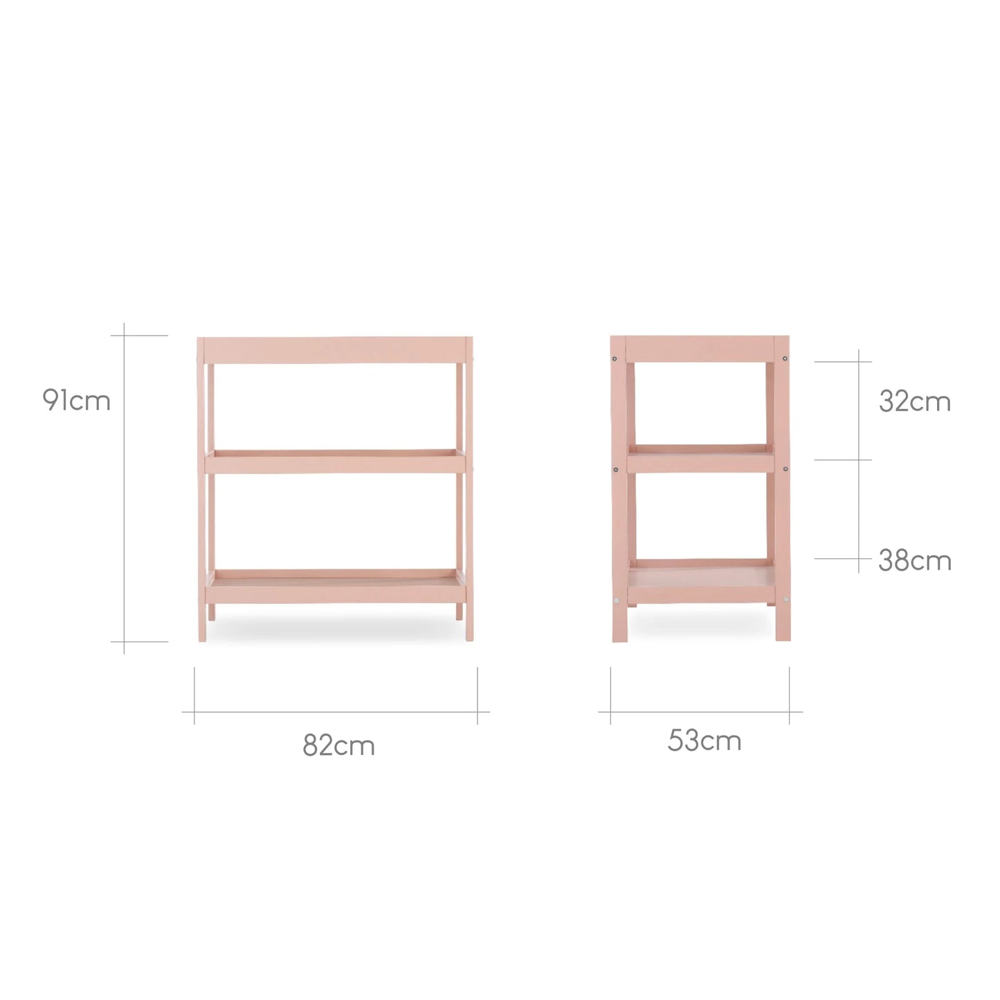 Nola 3 Piece Nursery Furniture Set - Blush Pink