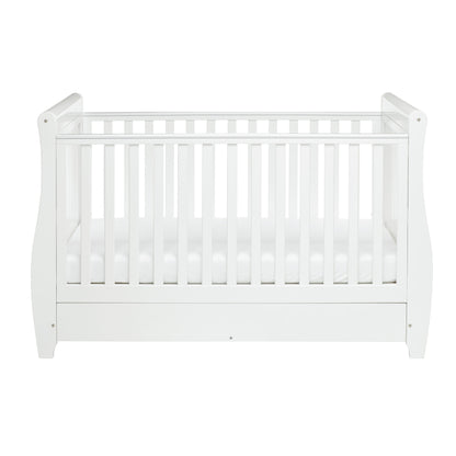 Babymore Stella Sleigh Drop Side Cot Bed