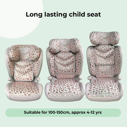 My Babiie MBCS23 High-Back Booster R129 Car Seat with ISOFIX - Blush Leopard