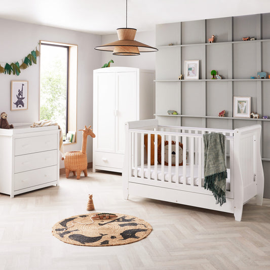 Stella 3 Piece Nursery Furniture Set – White