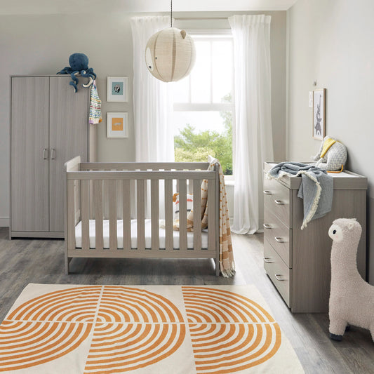 Caro Mini 3 Piece Nursery Furniture Set – Grey Wash