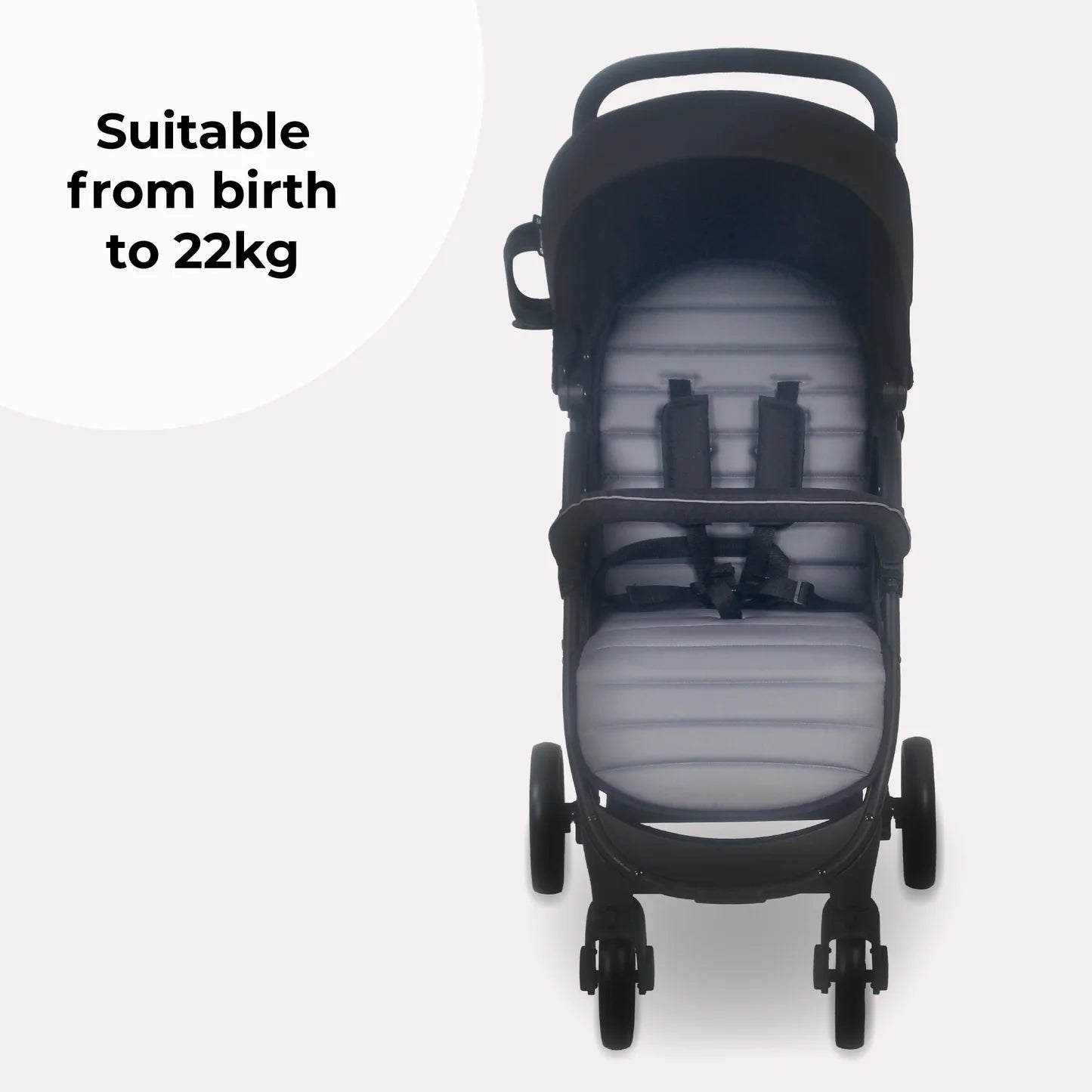My Babiie MB30 Plus Pushchair - Black / Grey