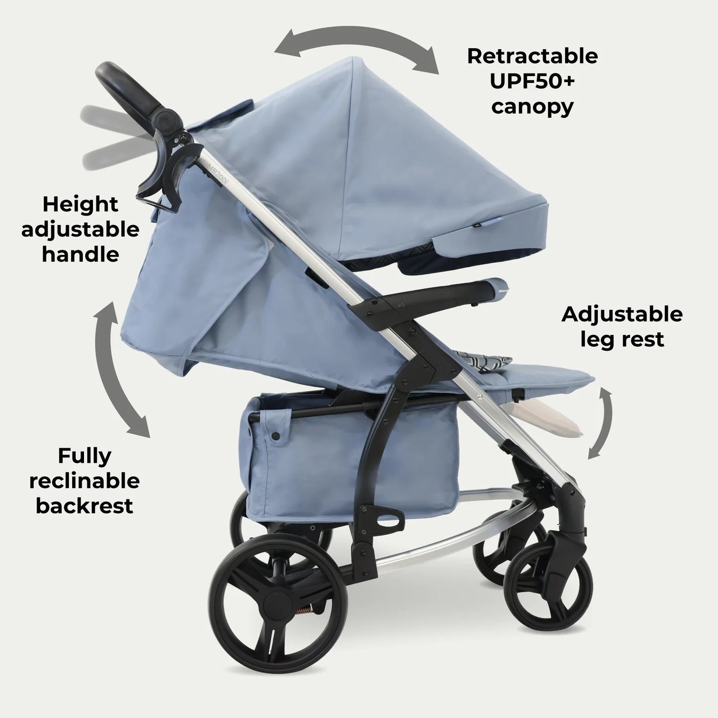 My Babiie MB200i 3-in-1 Travel System with i-Size Car Seat - Blue Plaid