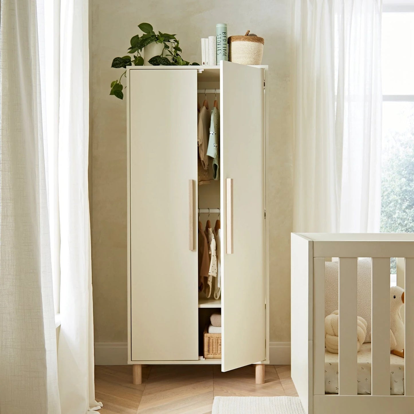 Harper 3 Piece Nursery Furniture Set - Cream & Ash