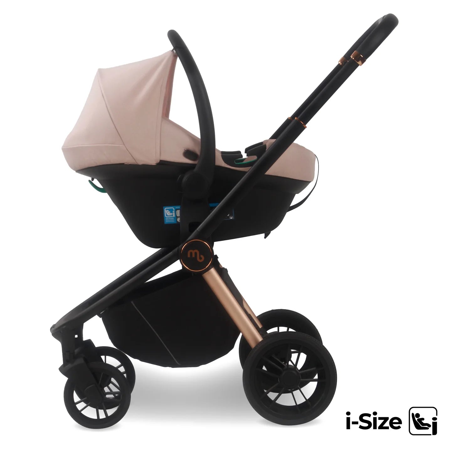 My Babiie MB450i 3-in-1 Travel System with Rotating Car Seat + Base - Pastel Pink