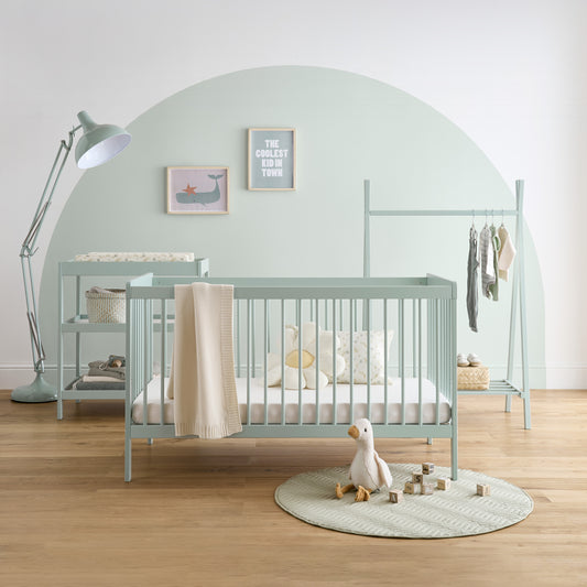 CuddleCo Nola 3 Piece Nursery Furniture Set - Sage Green