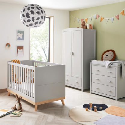 Babymore Mona 3 Piece Universal Nursery Furniture Set – Grey