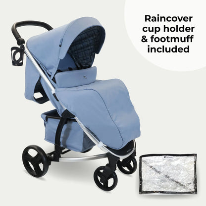 My Babiie MB200i 3-in-1 Travel System with i-Size Car Seat - Blue Plaid