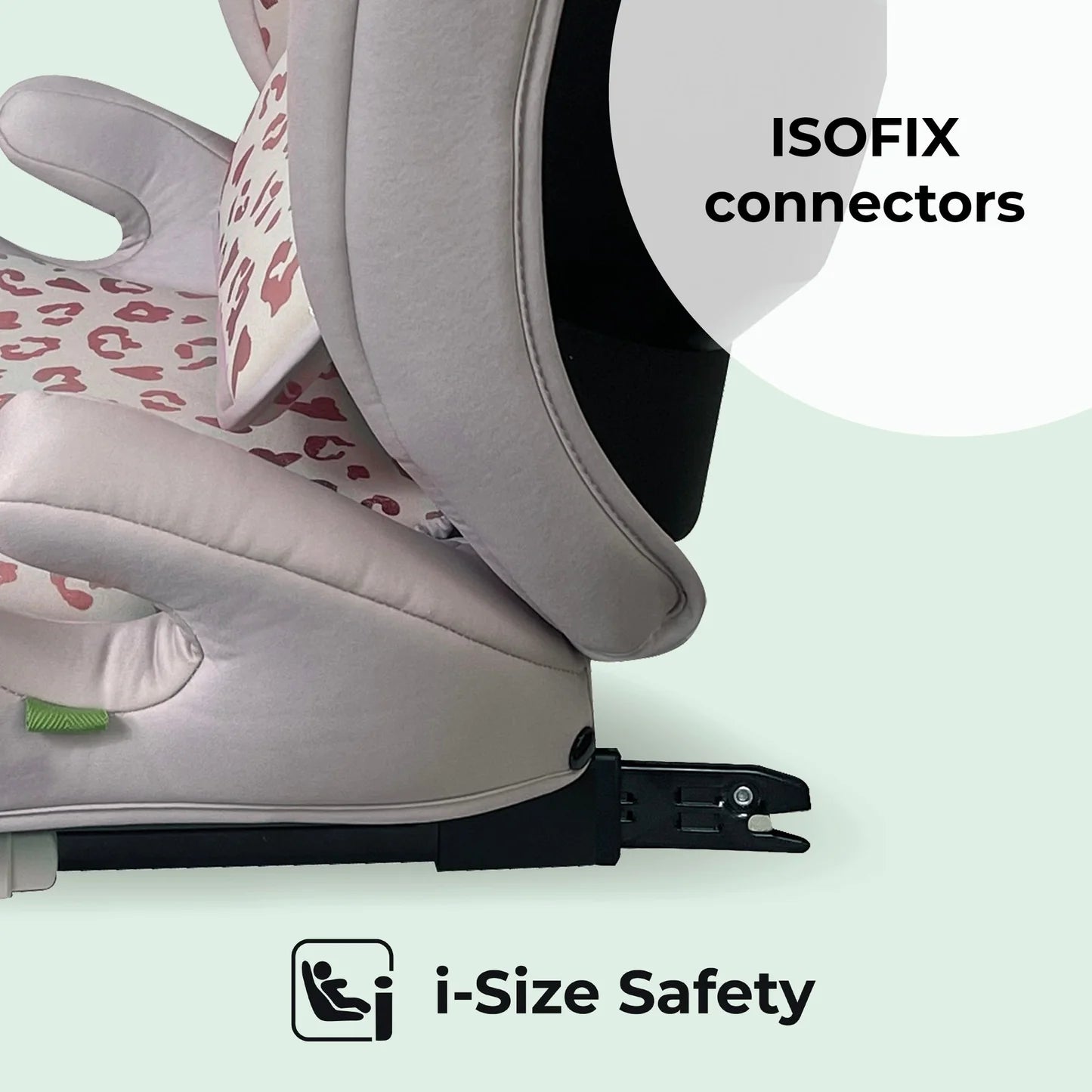 My Babiie MBCS23 High-Back Booster R129 Car Seat with ISOFIX - Blush Leopard