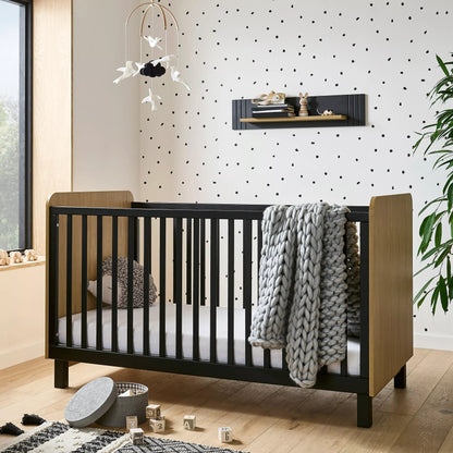 Rafi 3 Piece Nursery Furniture Set - Oak & Black