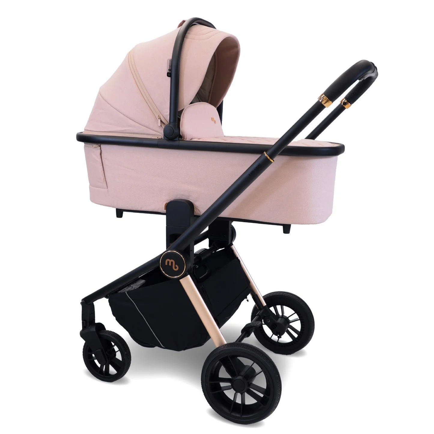 My Babiie MB450i 3-in-1 Travel System with Rotating Car Seat + Base - Pastel Pink