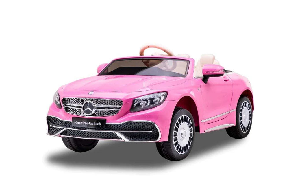 Kids Mercedes Maybach S650 12v Electric Ride-on Car with Parent Remote - Pink