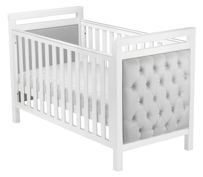 Babymore Velvet Deluxe Cot Bed – White