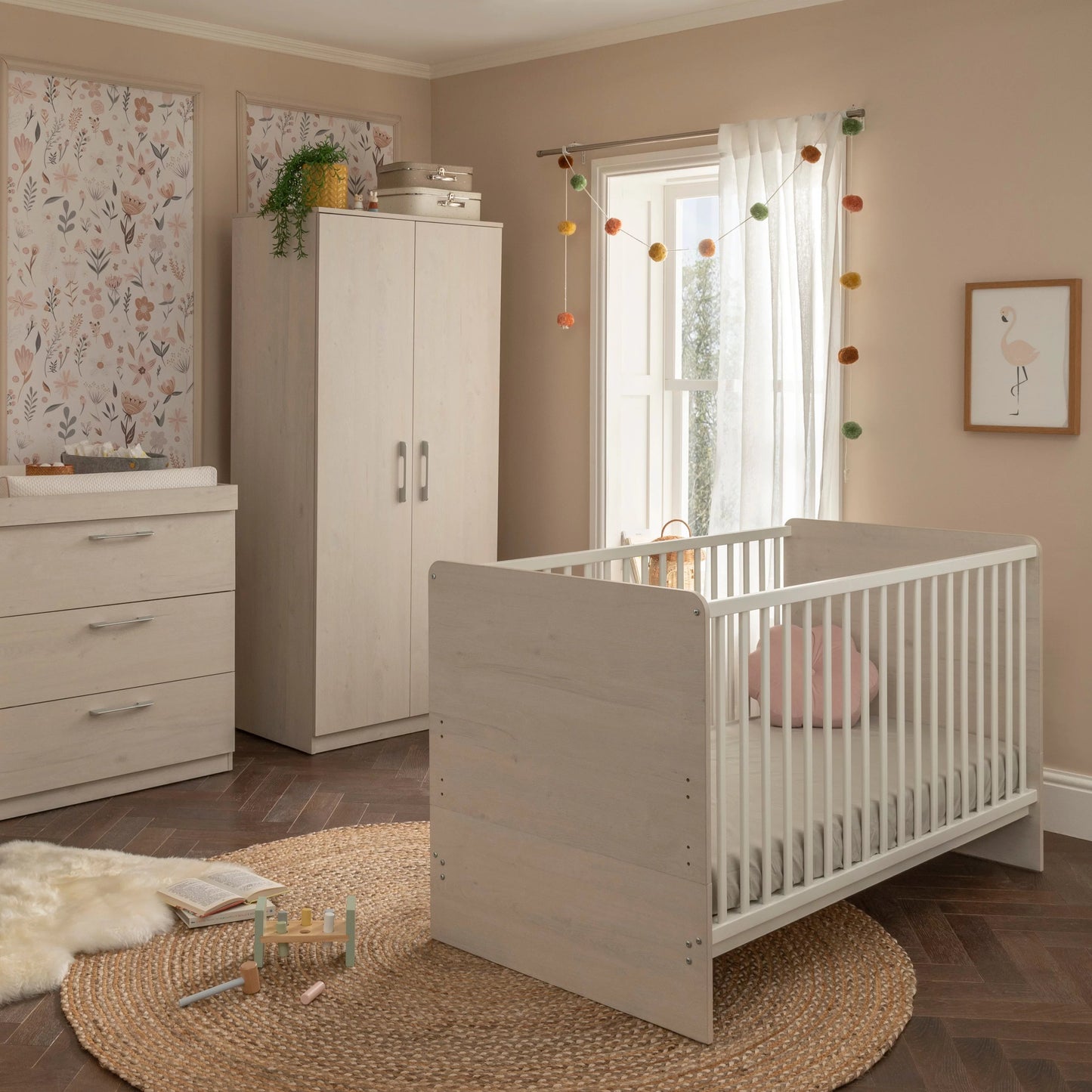 Freya 3 Piece Nursery Furniture Set - Coastal White