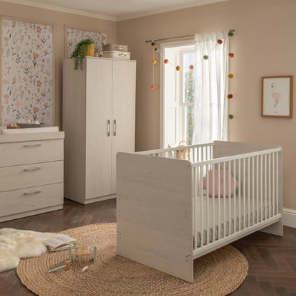 Freya 3 Piece Nursery Furniture Set - Coastal White