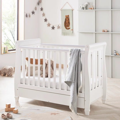 Babymore Eva Sleigh Drop Side Cot Bed
