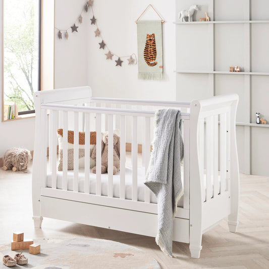Babymore Eva Sleigh Drop Side Cot Bed