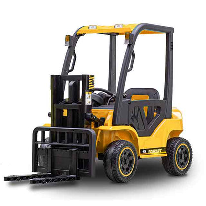Kids Large 12v Electric Ride-on Fork Lift Truck with MP4 Player - Yellow