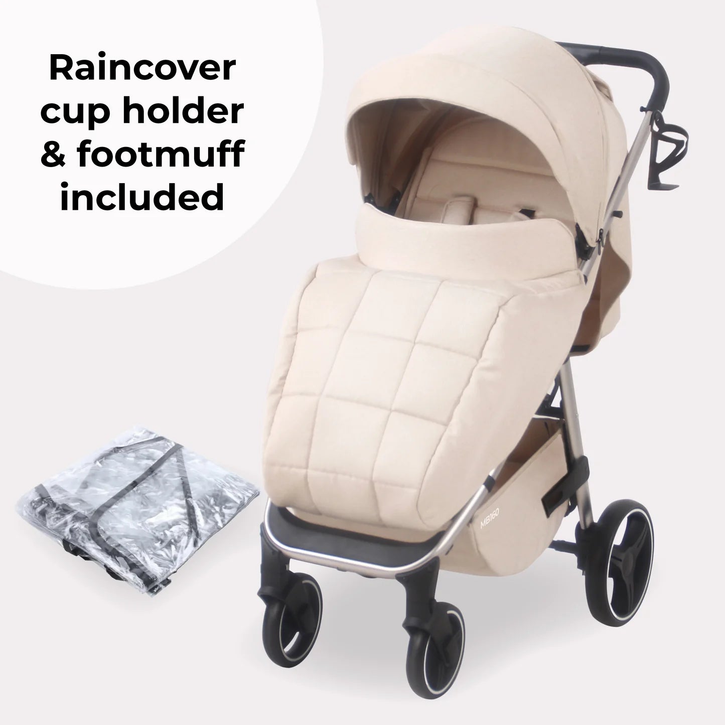 My Babiie MB160 Plus Pushchair - Oatmeal
