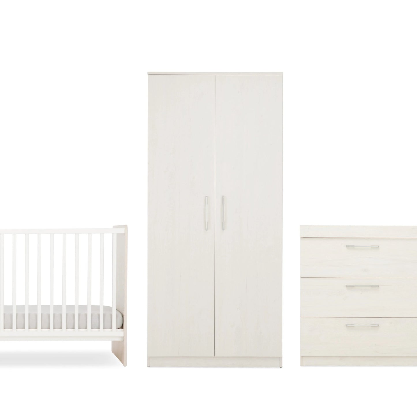 Freya 3 Piece Nursery Furniture Set - Coastal White