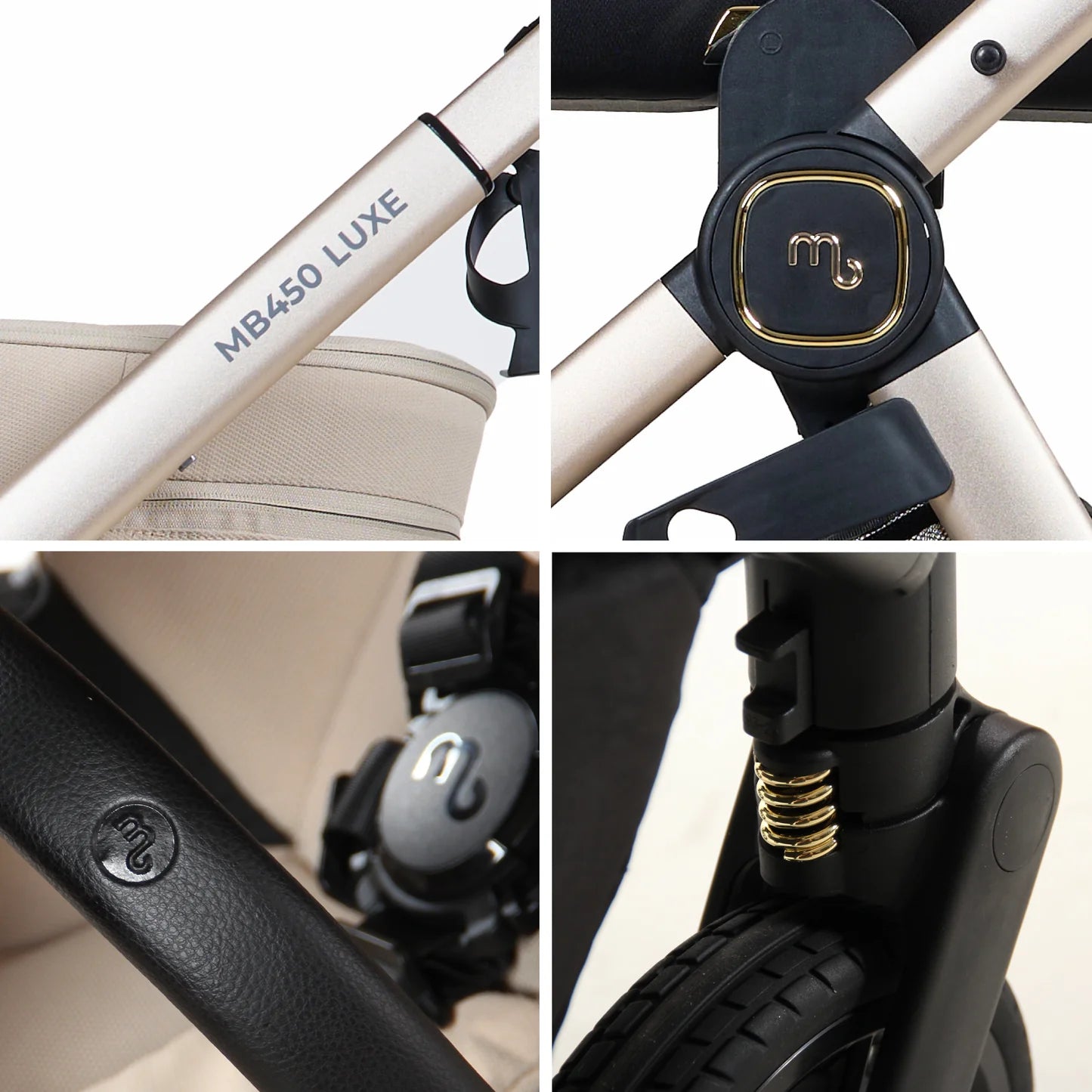 My Babiie MB450 LUXE 2-in-1 Pushchair & Carrycot - Feather