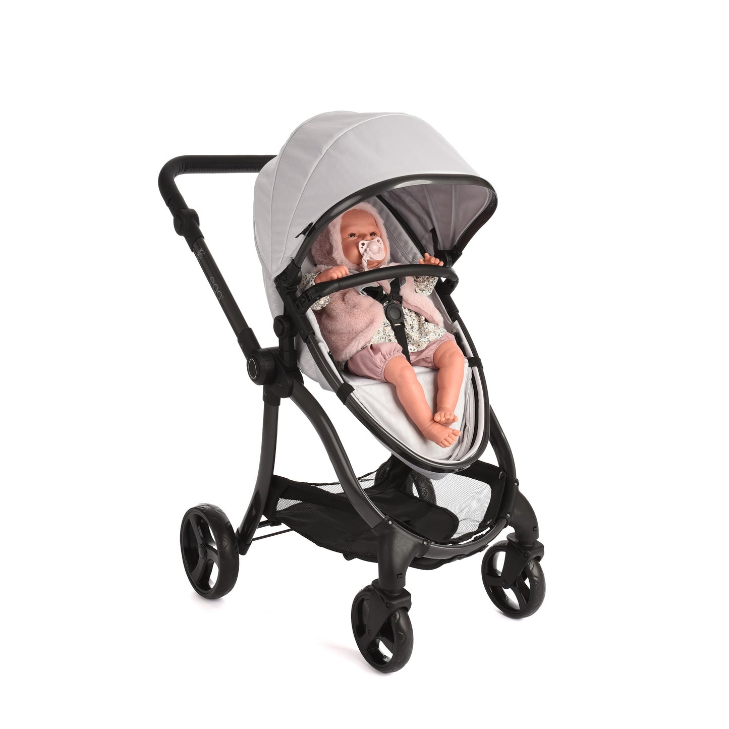 NEW EGG® DOLLS PRAM - HOUNDSTOOTH SILVER