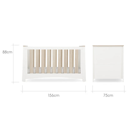 Ada 3 Piece Nursery Furniture Set - White & Ash