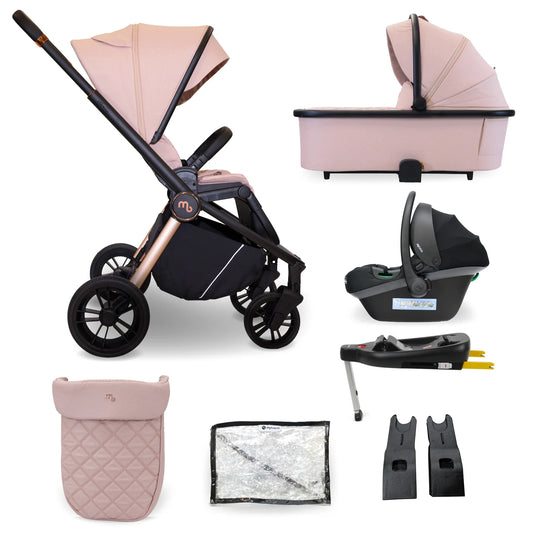 My Babiie MB450i 3-in-1 Travel System with Base - Pastel Pink