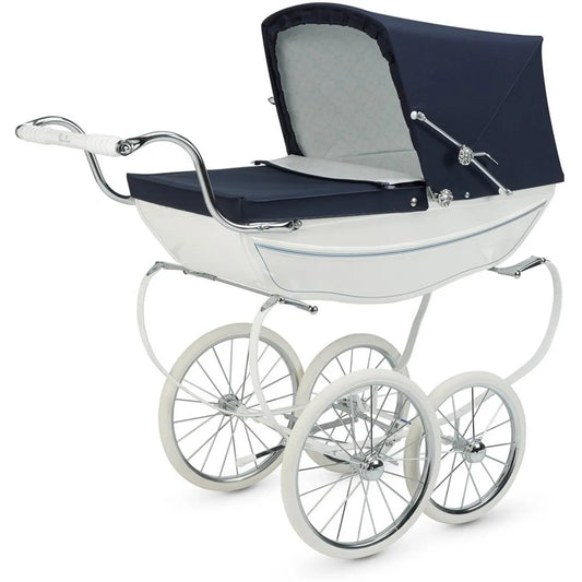 Silver Cross Oberon Dolls Pram - White & Navy