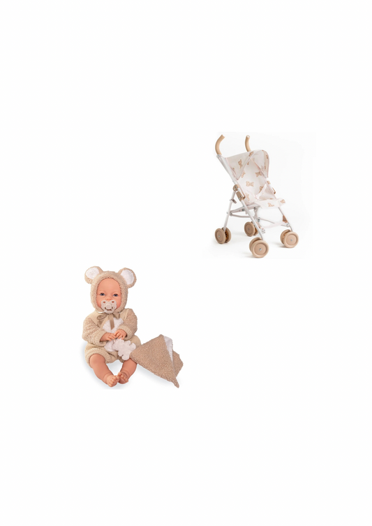 ROMA TEDDY XL DOLLS PRAM & TEDDY DOLL BUNDLE