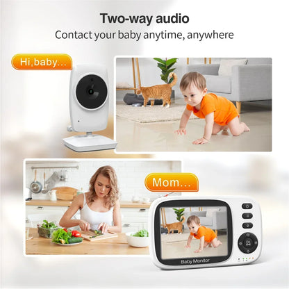 BabyStar 3.2Inch Wireless Video Baby Monitor With Lullabies Auto Night Vision