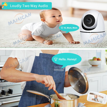 5 INCH IPS Screen Video Baby Monitor Pan Tilt 4X Zoom Camera