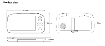5 INCH IPS Screen Video Baby Monitor Pan Tilt 4X Zoom Camera