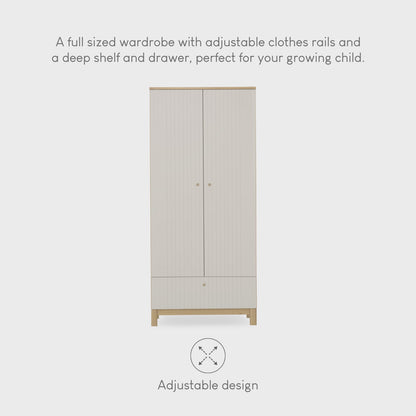 CuddleCo Remi 3 Piece Nursery Furniture Set - Oak & Cashmere