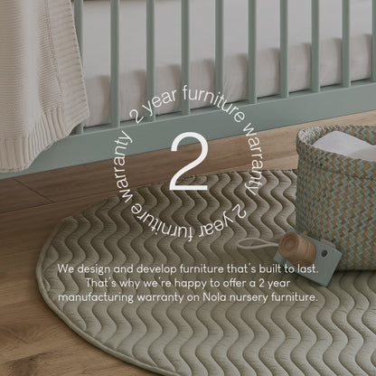 CuddleCo Nola 3 Piece Nursery Furniture Set - Sage Green