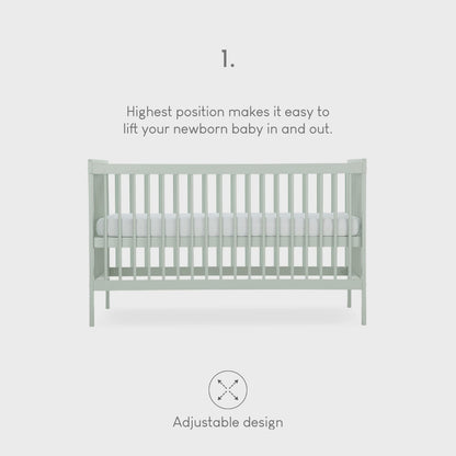 CuddleCo Nola 3 Piece Nursery Furniture Set - Sage Green